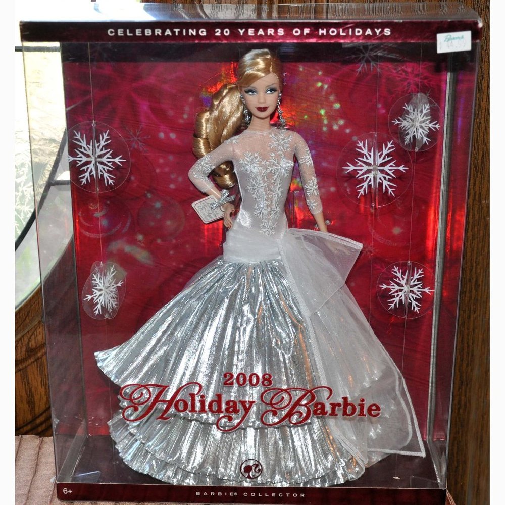 2008 Holiday Barbie With Blonde Hair & Silver Ball Gown "A Christmas Carol" Doll